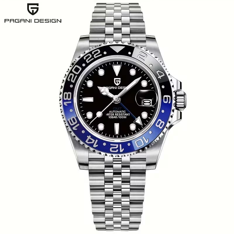 Pagani Design GMT Automatic Men’s Watch 40mm Sapphire Crystal NH34 100M Steel