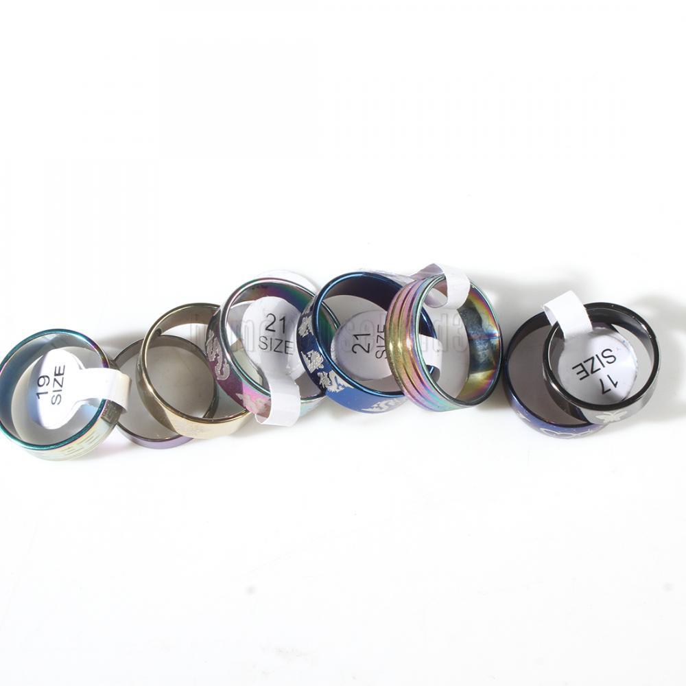 Wholesale 50pcs Mix Stainless Steel Rings Women Charm Party Gift Finger Jewelry