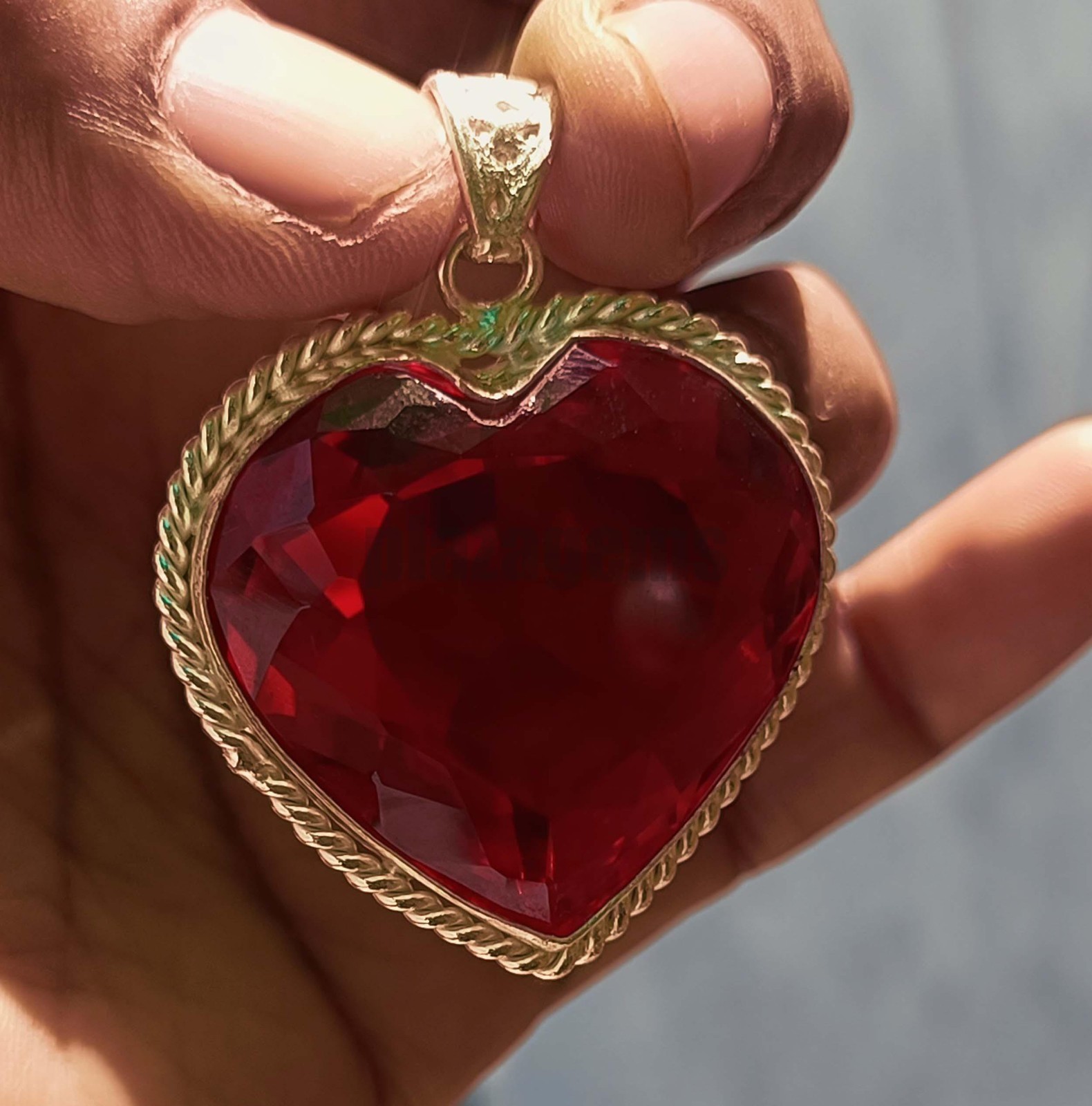 110 Ct Natural Blood Red Mozambique Ruby Pendant Flawless CERTIFIED