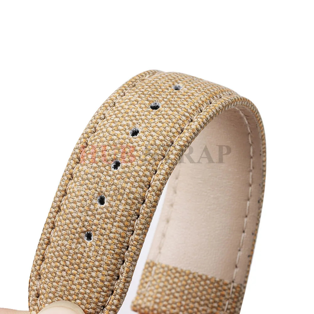 Vintage Denim Pattern Nylon Leather Watch Strap Band 12 14 16 18 20 22mm