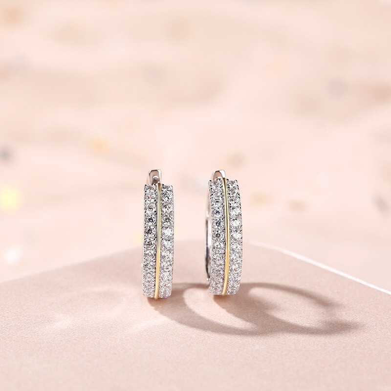 1Ct Round Cut Lab-Created Diamond Jali Design Hoop Earrings 14K White Gold Over
