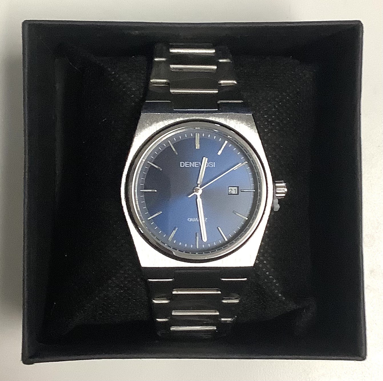 BRAND NEW MEN’S 40mm QUARTZ WATCH * BLUE DIAL * USA SELLER * FREE SHIPPING