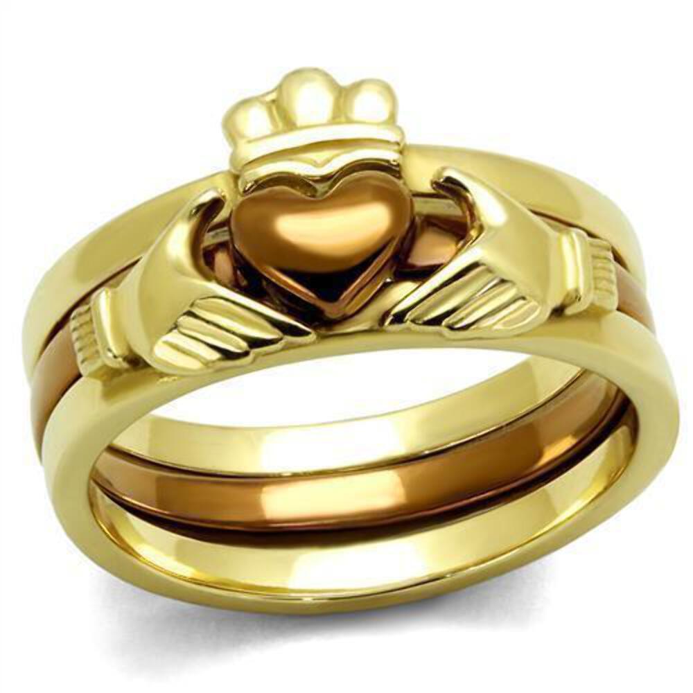 Gold Womens Ring Anillo Para Mujer 316L Stainless Steel Ring 316L Stainless Stee