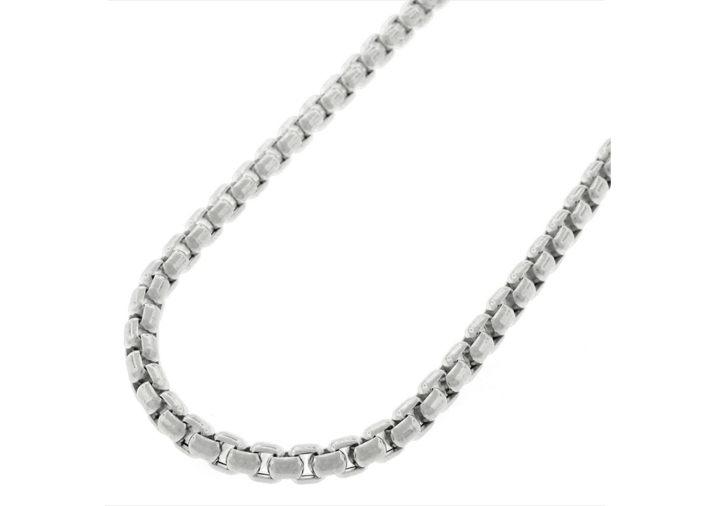 Verona Jewelers Sterling Silver 1.5MM Classic Italian Round Box Chain Necklace