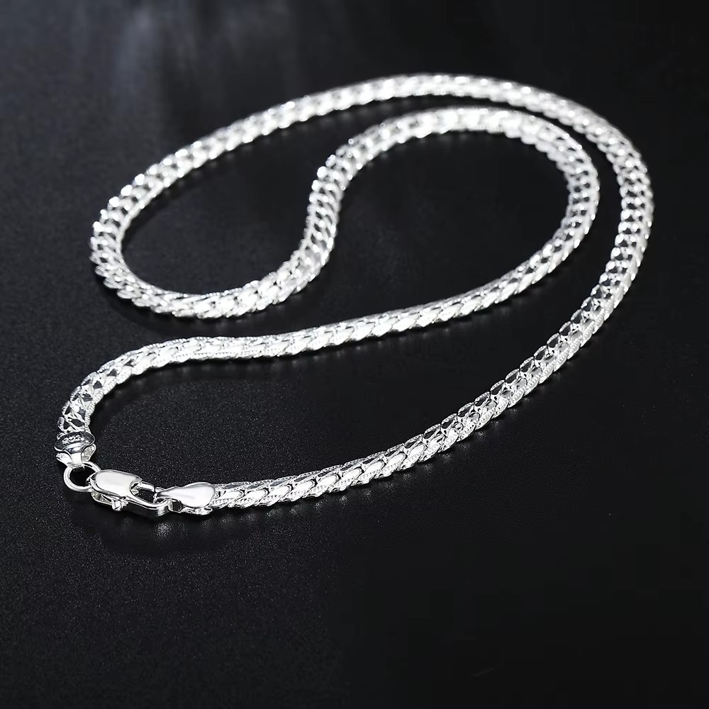 Sterling Silver Thick Solid 925 Italy Men’s Figaro Chain Necklace Bracelet