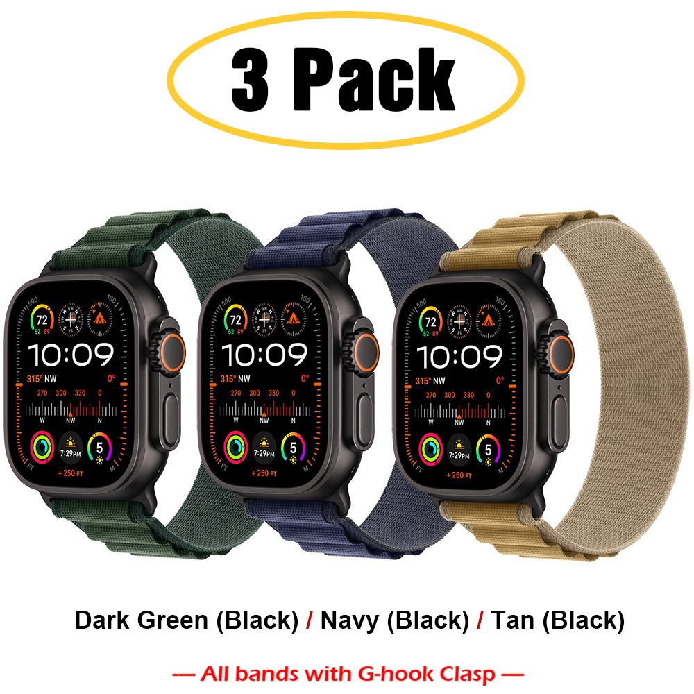3 PACK Alpine Loop for Apple Watch S11 10 9 8 44/45/46/49mm Ultra 3 2 Sport Band