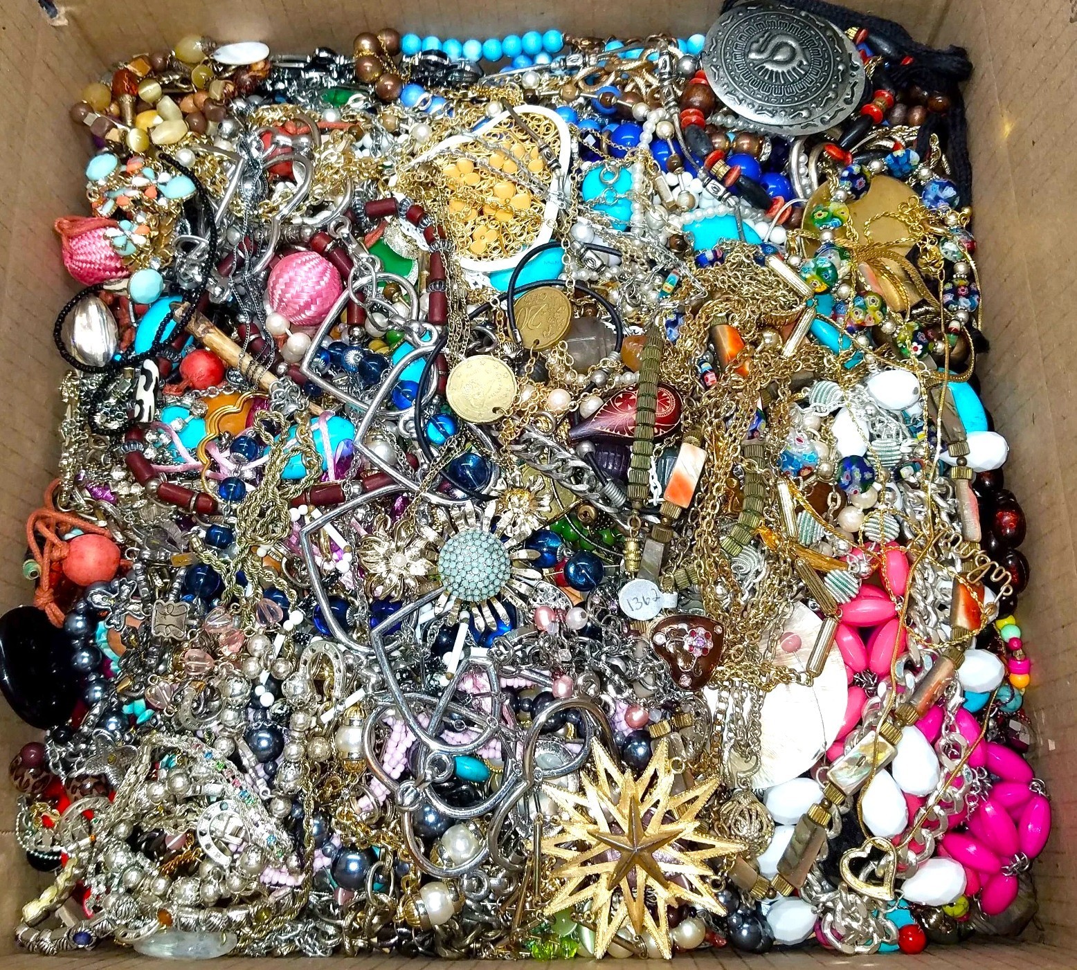 Tangled Unsearched Huge Jewelry Lot VTG Vintage & Mod Junk & Good Mix Resell Fun