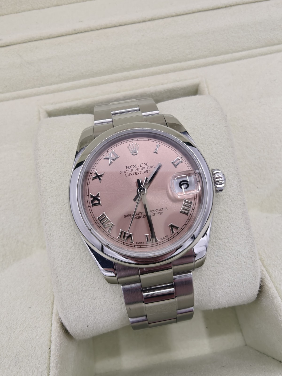 Rolex 178240 Datejust Stainless Steel Pink Roman Dial 31mm 2006 AUS STOCK