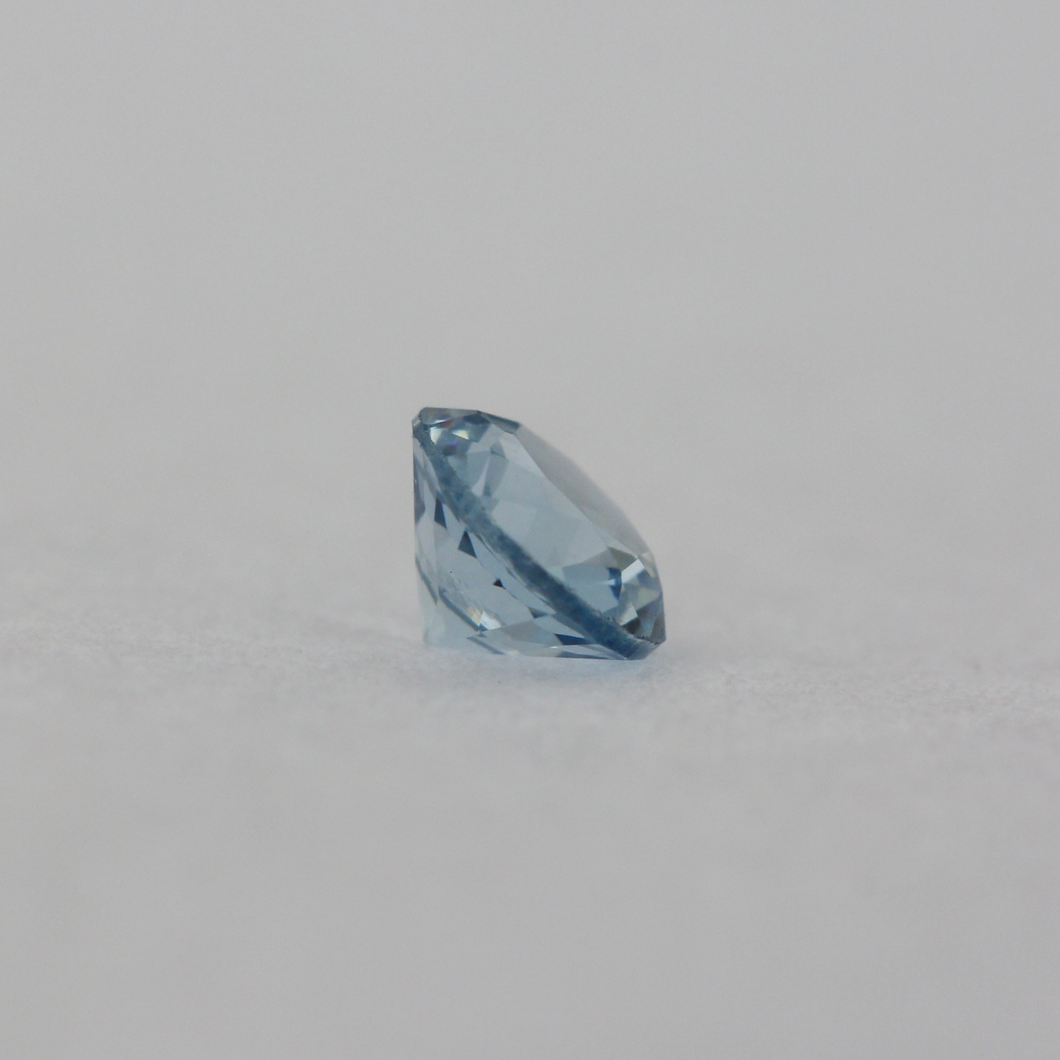 Loose Round Cut Aquamarine CZ Stone Single Light Blue Cubic Zirconia Birthstone