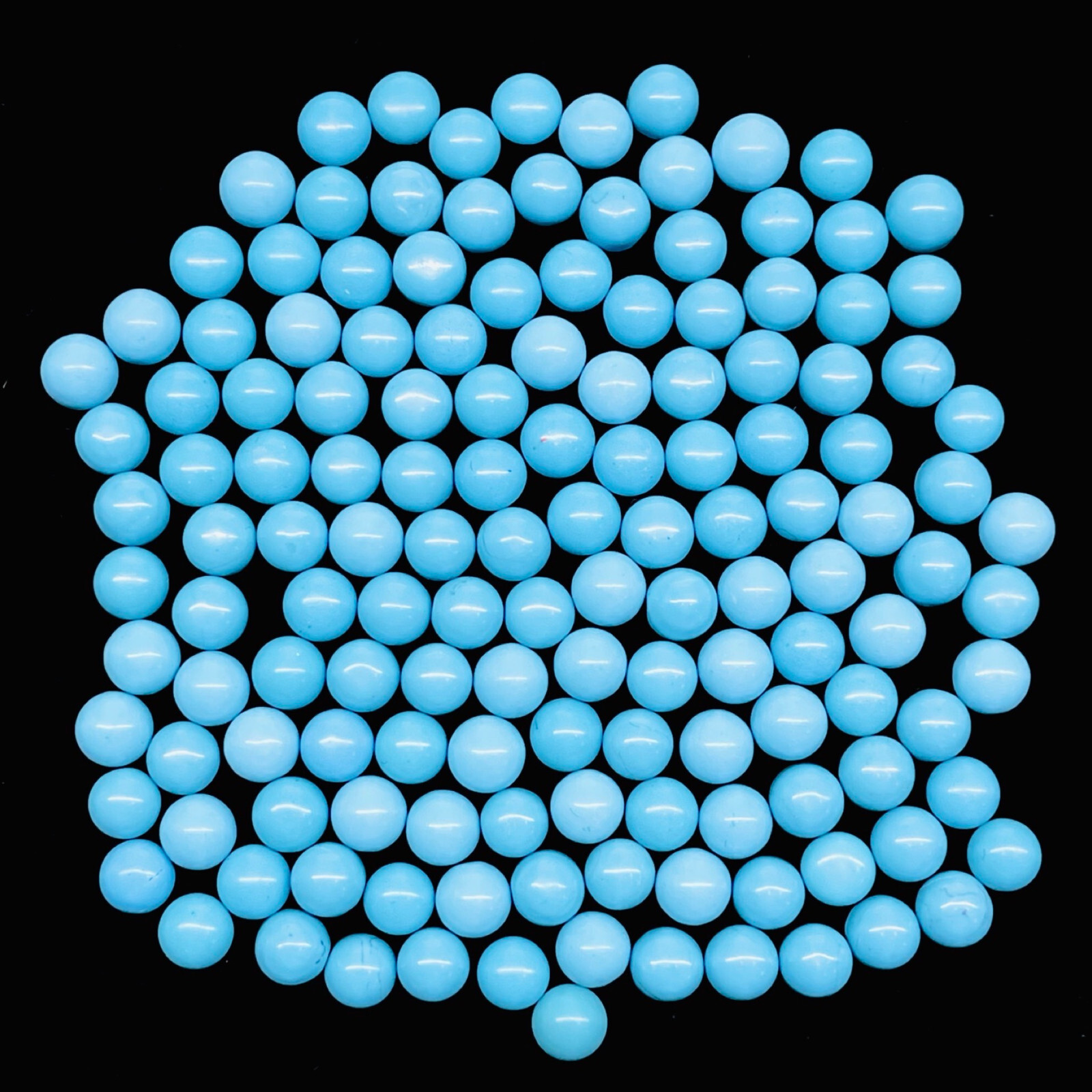 150 Pcs Natural Constituted Turquoise 6mm Round Cab Loose Gemstones Lot 105 Cts