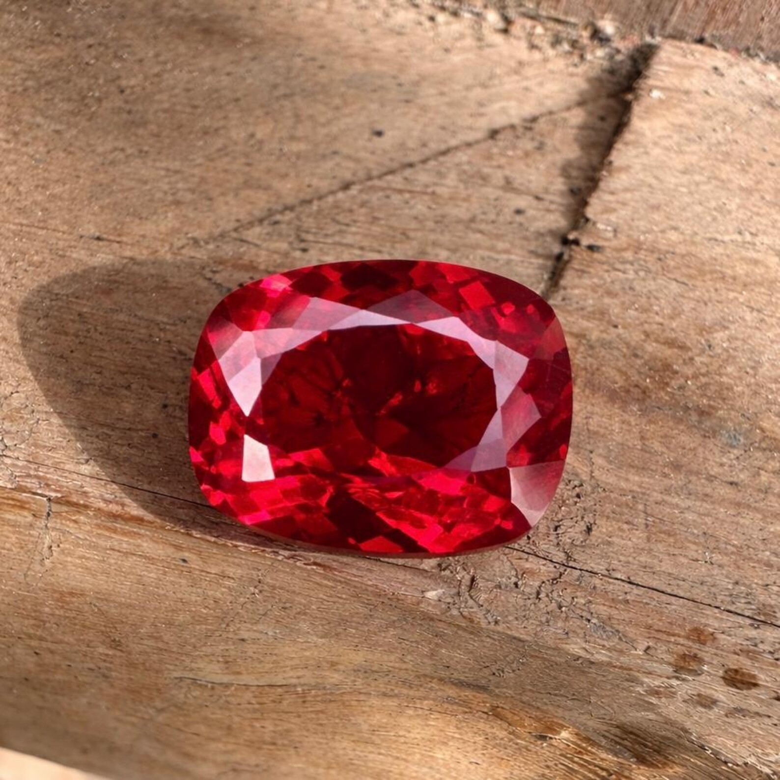GIE Certified 41.08 Ct Flawless Natural Red Ruby Cushion Cut Loose Gemstone A+