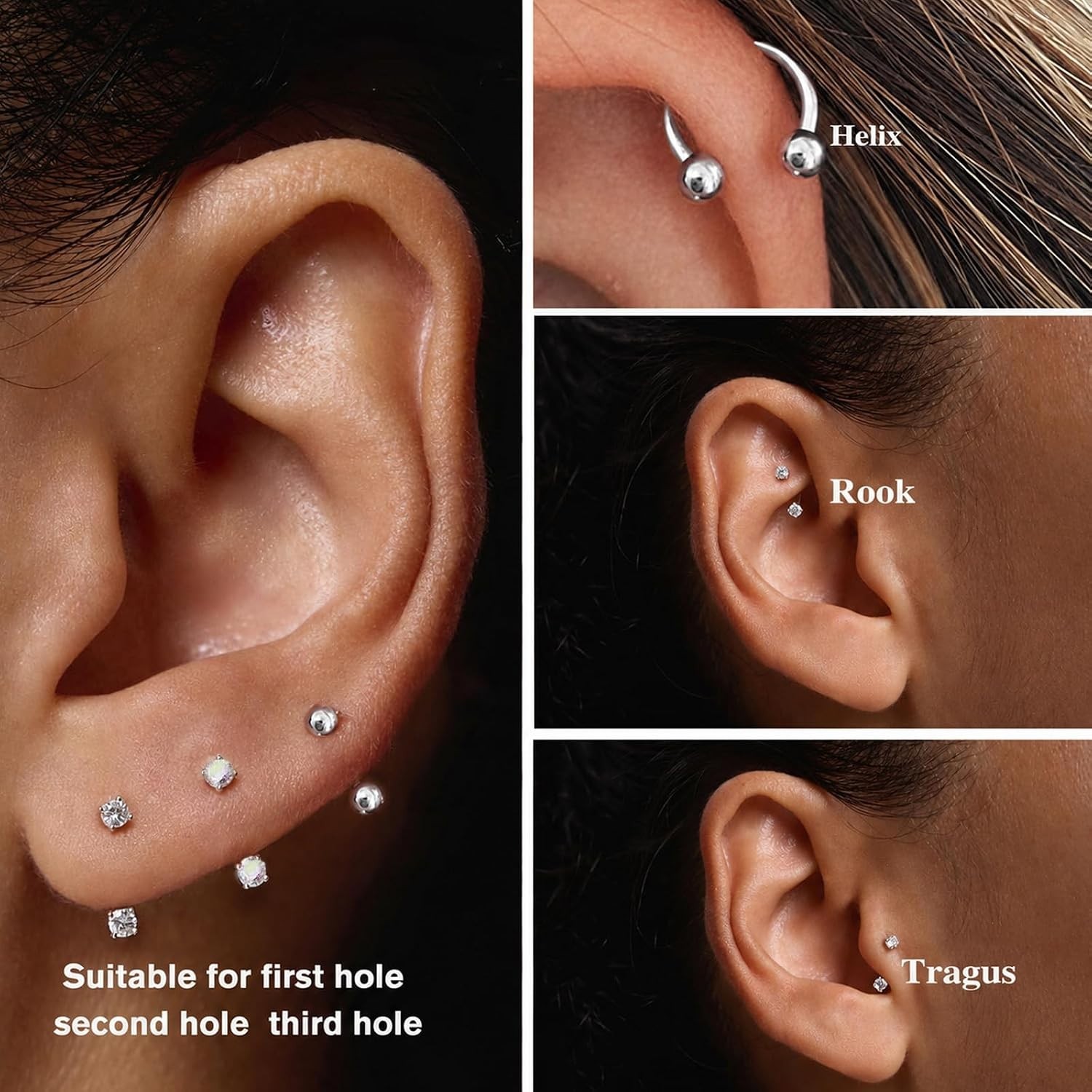 Fashion-Forward Titanium Nose Rings – 20G Horseshoe Hoops with CZ for All Styles