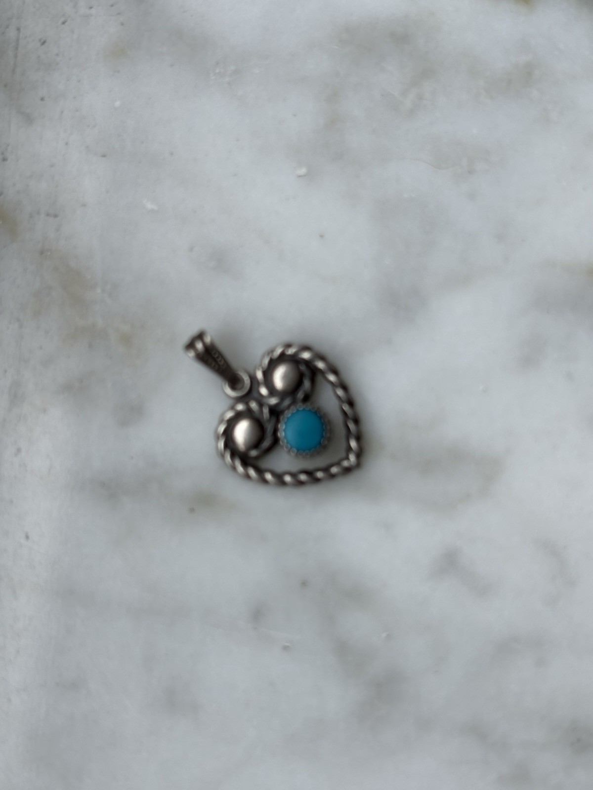 Heart Pendant Small Heart With Stone Sterling Silver
