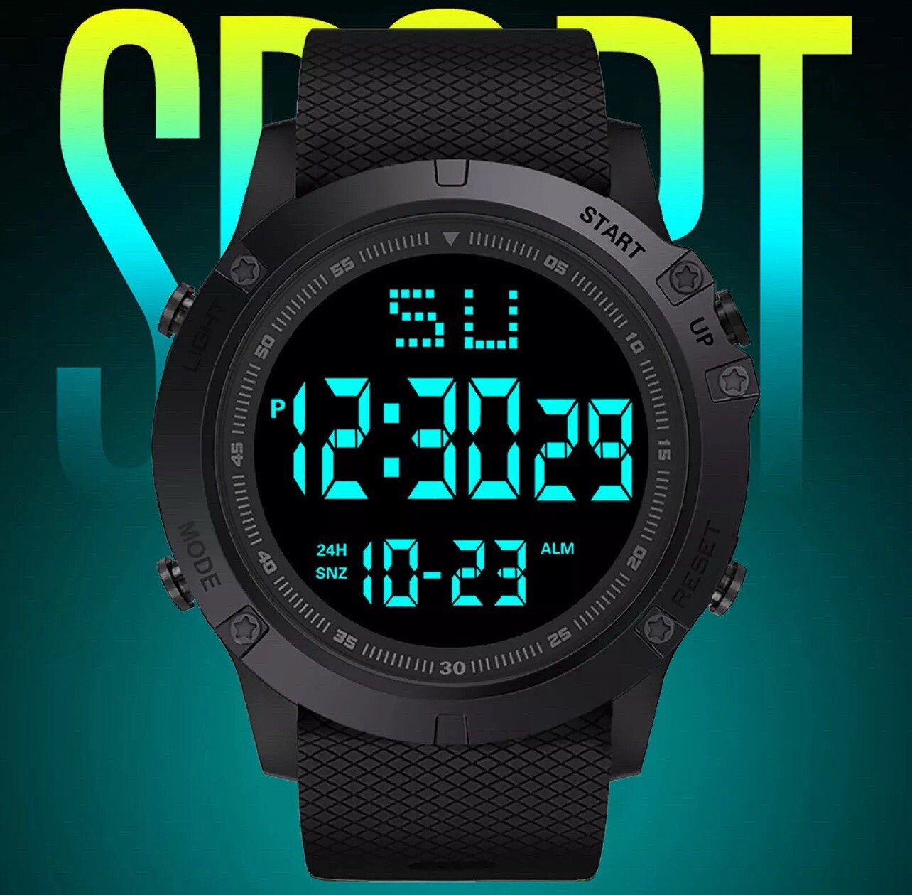 Men Waterproof Digital Sports Watch Military Tactical LED Backlight Wristwatch