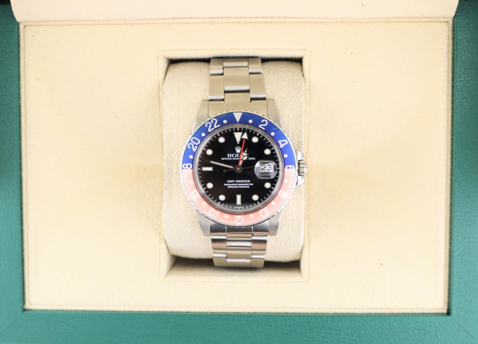 1984 Rolex GMT-Master Pepsi 16750 Black Dial SS Oyster No Papers 40mm