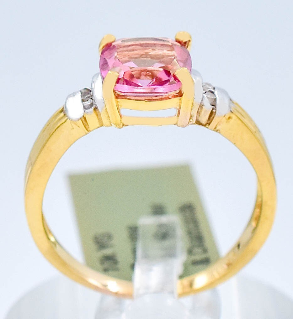 GENUINE 1.83 Cts PINK SAPPHIRE & DIAMOND RING 10K GOLD – Free Appraisal Service