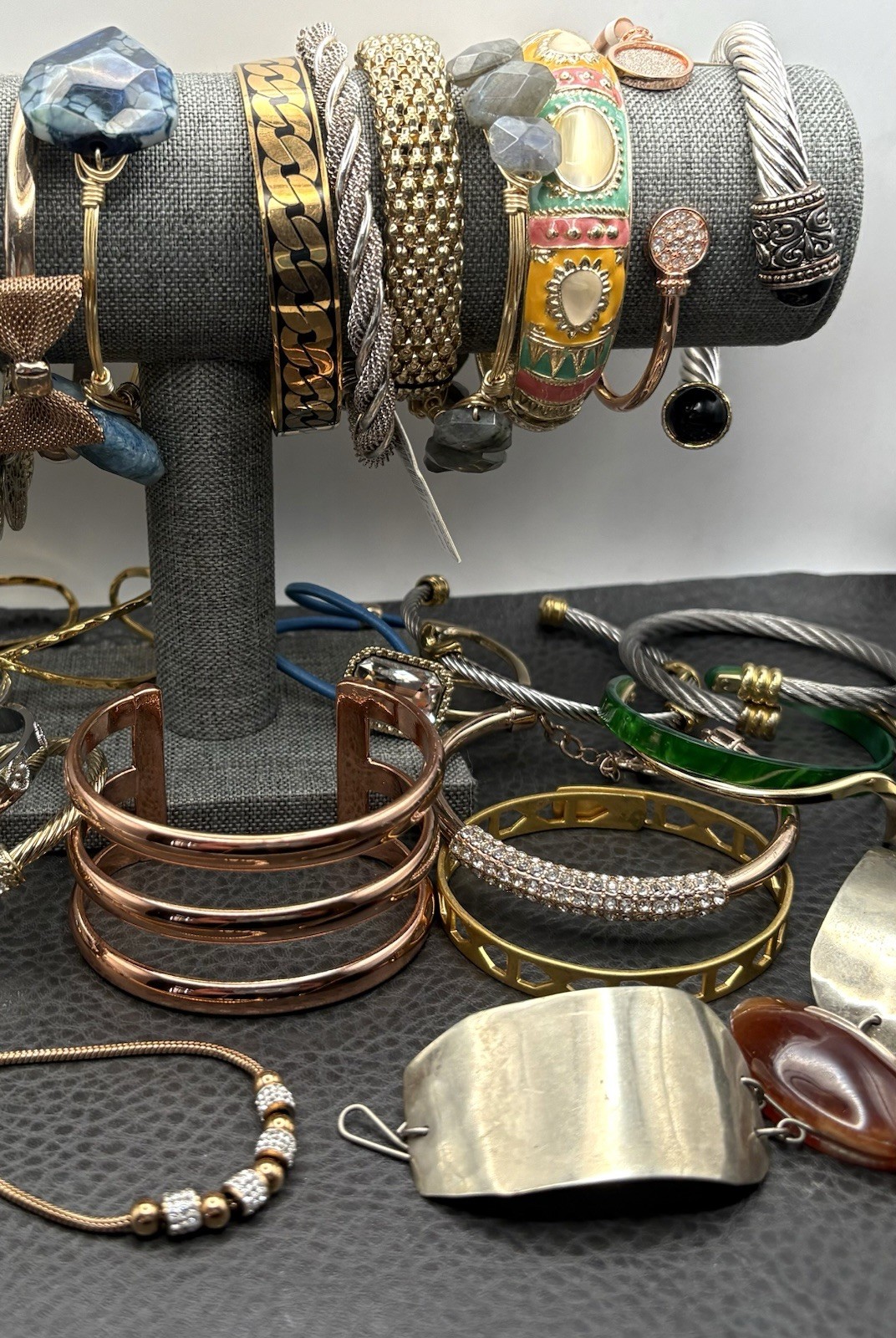 VTG – Modern Boho Ethnic Mixed Metals Jewelry Lot Bracelet Bangle Cuff