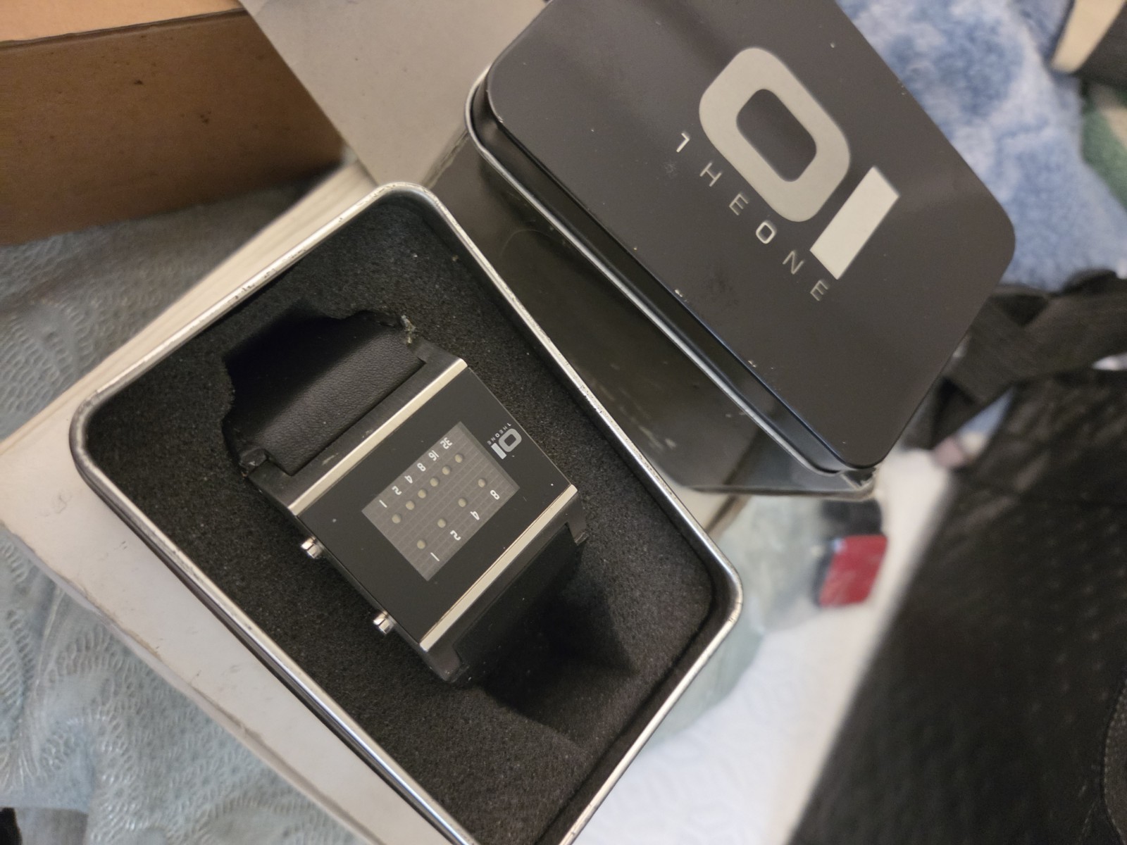 The One Binary Time 01 Digital Quartz Rectangular Watch “Kerala Trance”