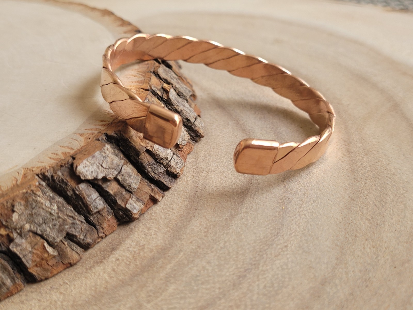 2 Pack Pure Copper Magnetic Bracelet Arthritis Pain Energy Therapy Cuff New