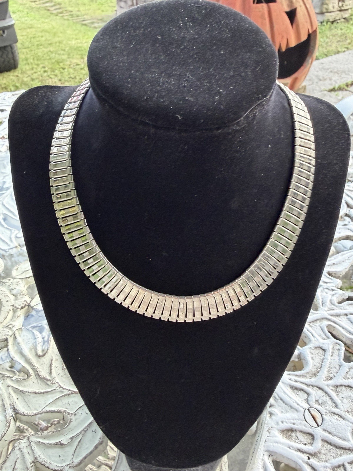 Park Lane Silver Tone Cleopatra Style Choker Necklace 14” To 17”