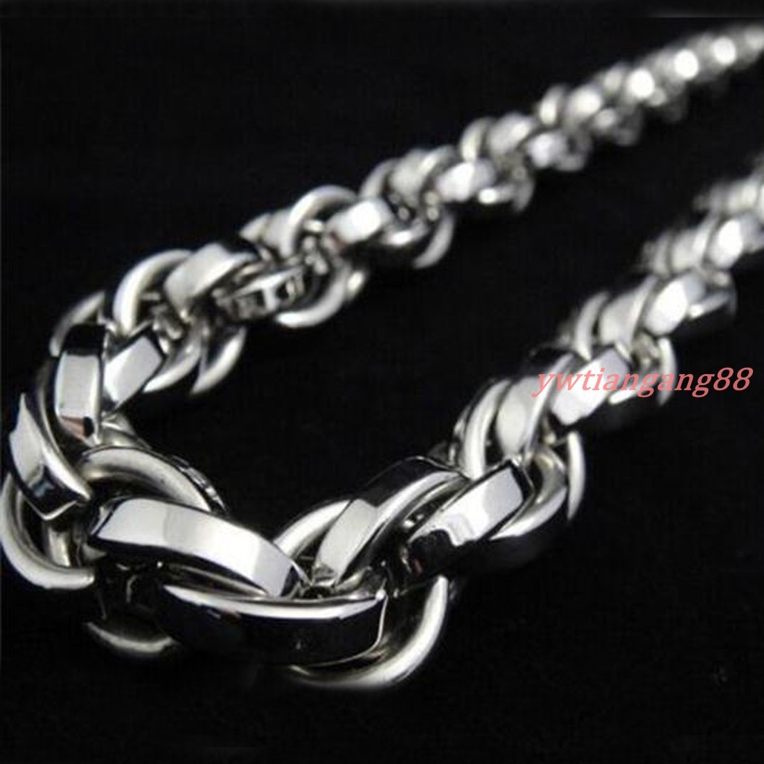 7-40″Stainless Steel Heavy Charming Mens Jewelry Silver 11mm Rope Chain Necklace