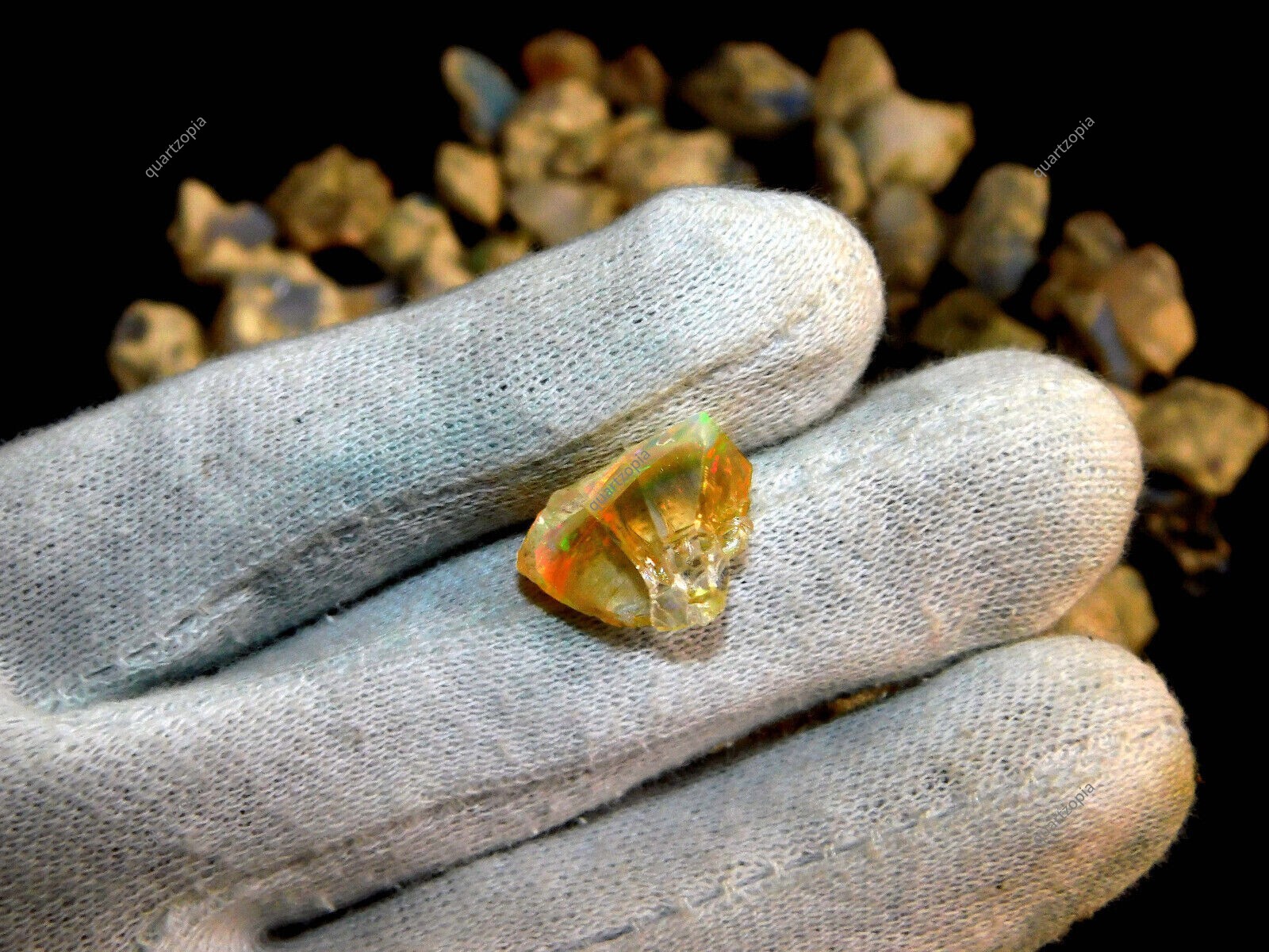 515 Cts Natural Ethopian Fire Opal Certified Rough Lot