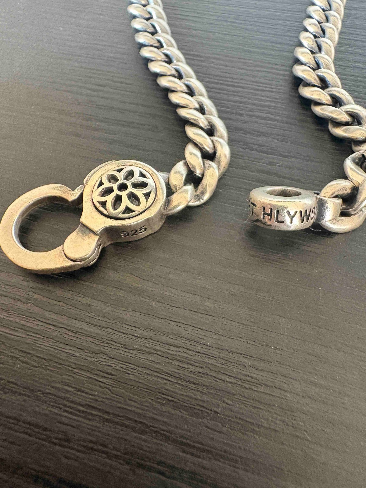 Good art HLYWD silver cuban curb chain 25 inch Size A