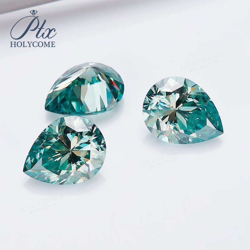 Primary Color Moissanite Stone Pear Cut VVS1 Loose Gemstone With GRA Certificate