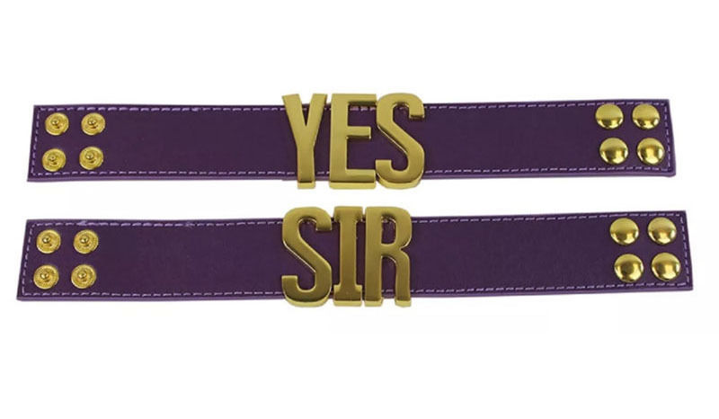 Harley Choker Quinn PUDDIN Necklace Collar Belt +YES SIR Bracelet Cuff Wristband