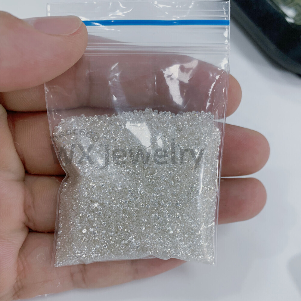 Small 0.8-3.0mm 1000pcs Round White Loose Moissanite Stone D Color Brilliant