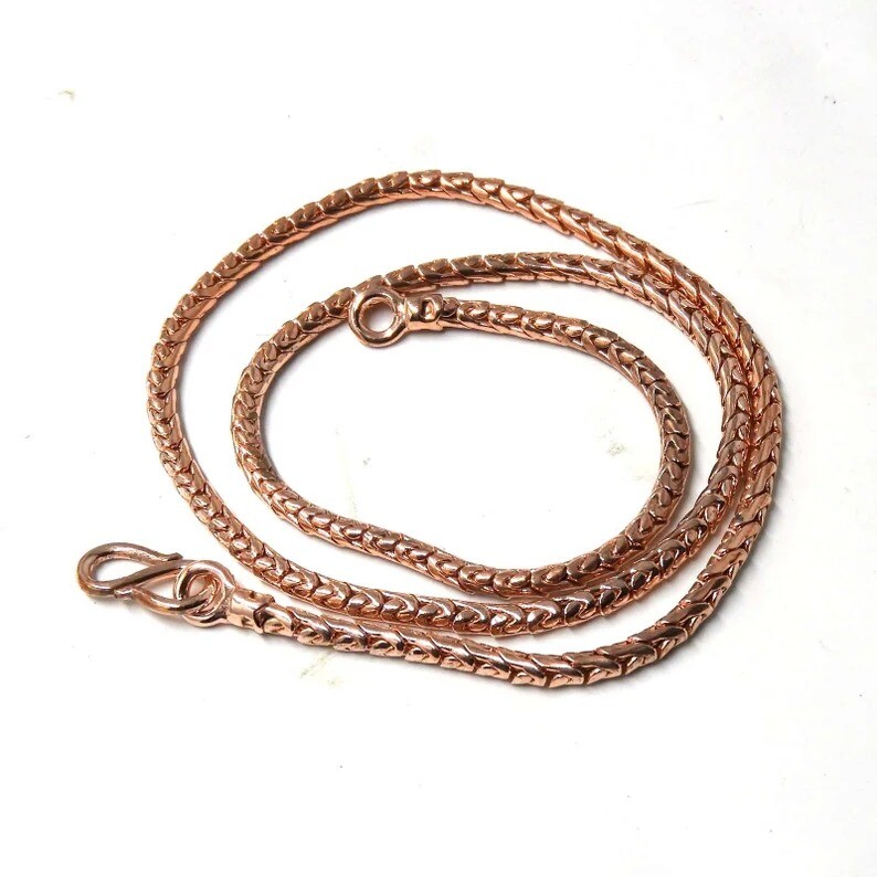 Solid Copper Chain ,Pure Copper Snake chain, snake chain necklace, Dainty snake