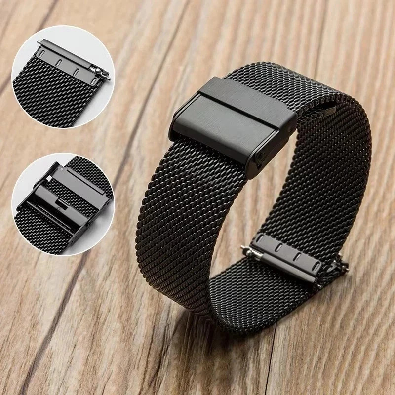 Premium Stainless Steel Milanese Mesh Watch Band Strap 12/14/16/18/20/22/24mm