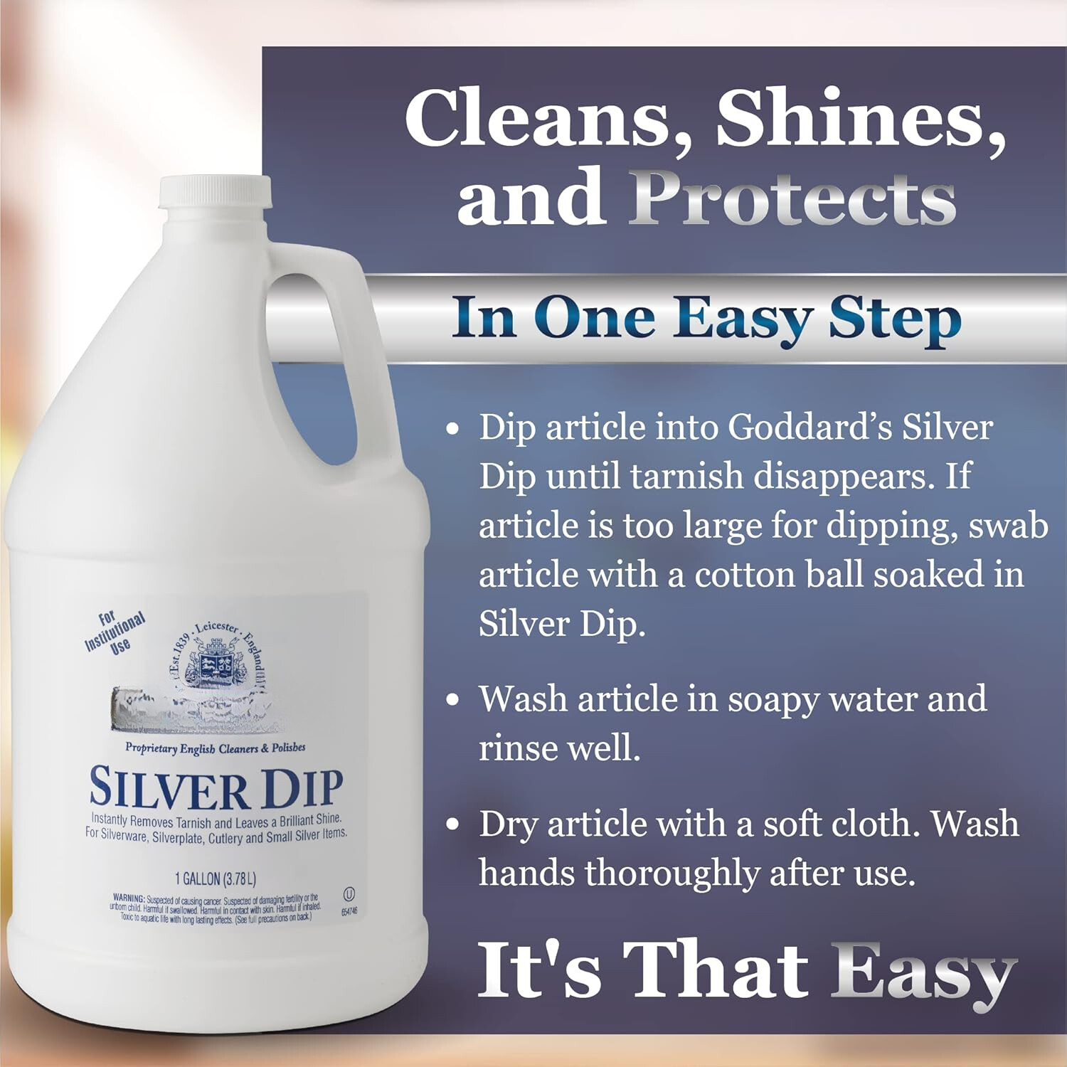 Silver Cleaner Dip – Silver Cleaning, Professional Silver Remover (1 Gallon)