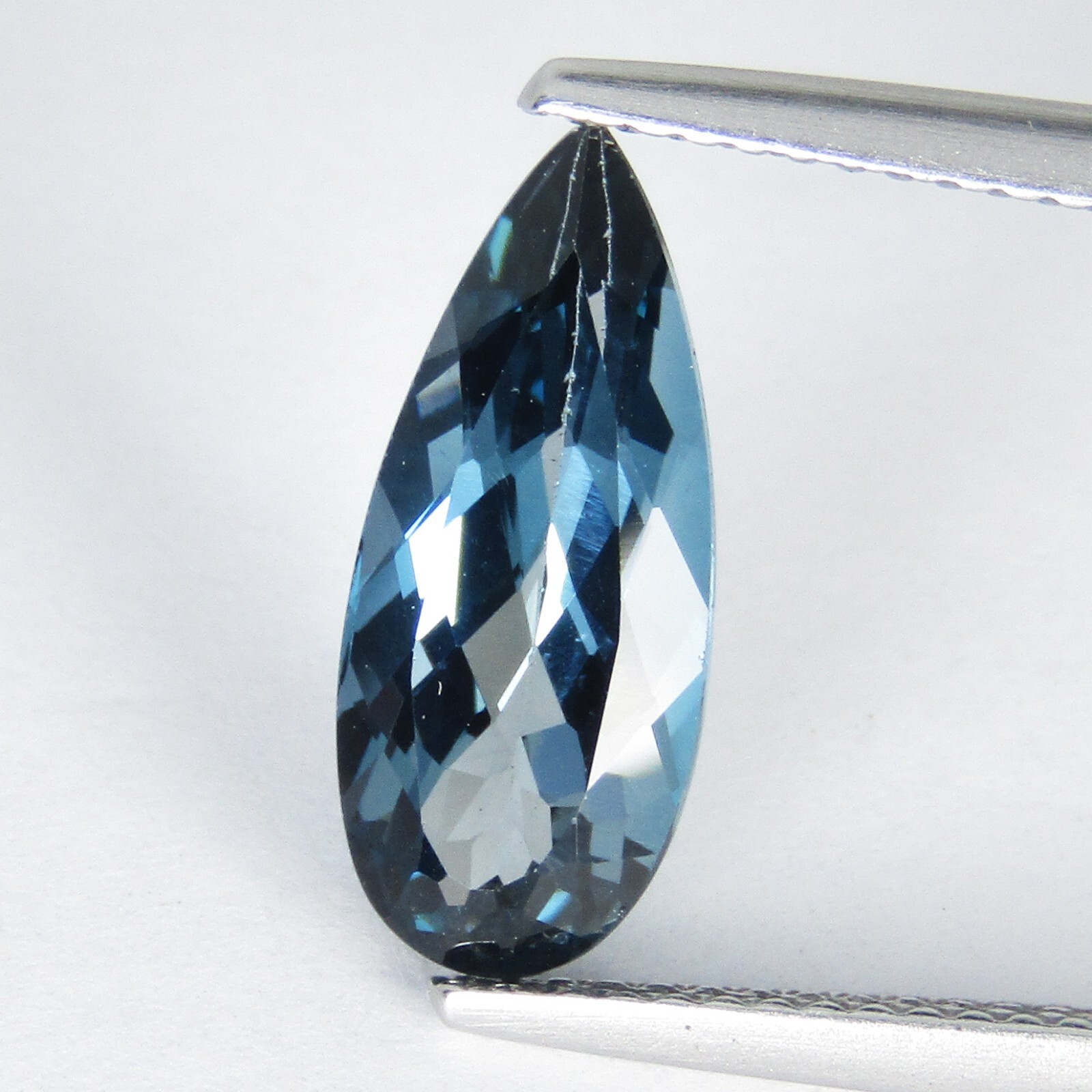 3.10Cts Stunning Natural London Blue Topaz Pear Shape Loose Gemstone From Brazil