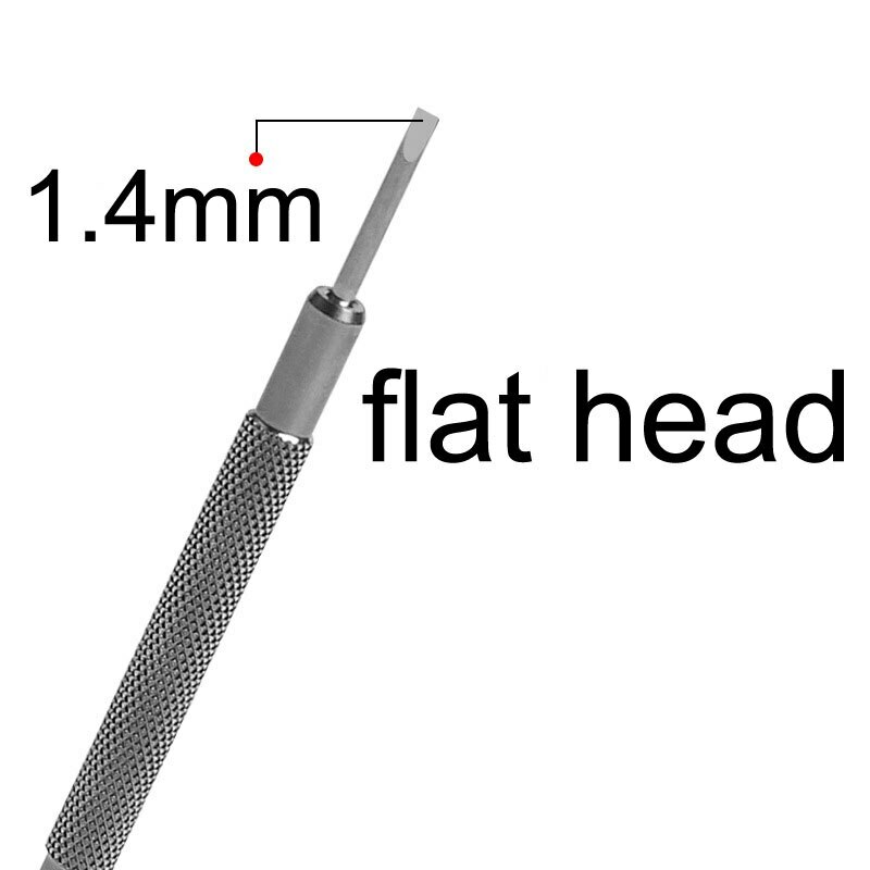 0.6mm-2.5mm Flat Cross Small Screwdriver Stainless Steel Phone Watch Repair Tool