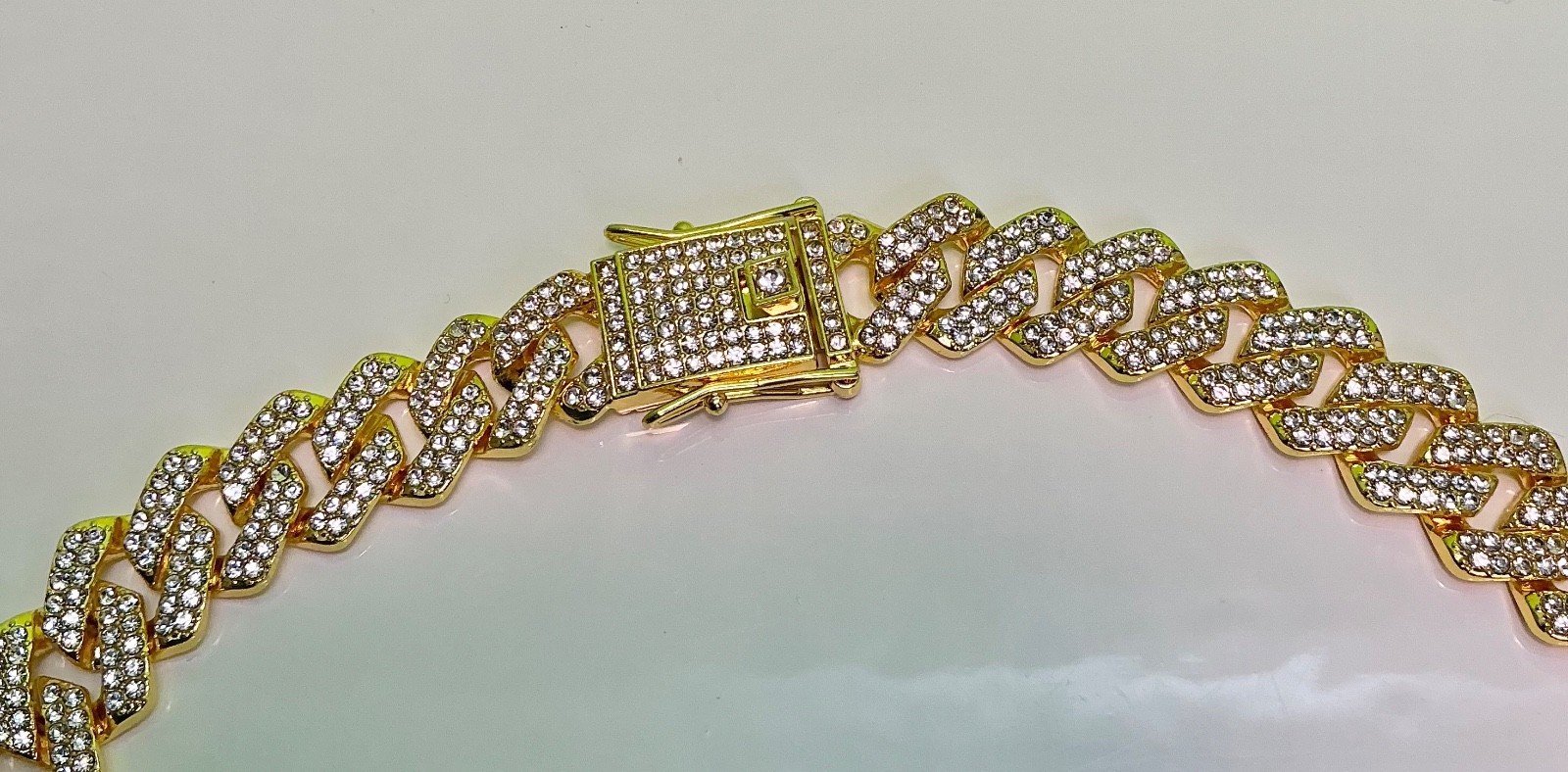 Biting Lip Pendant Necklace Bracelet Lot Hip Hop Iced 20” Inches CZ Chain Cuban