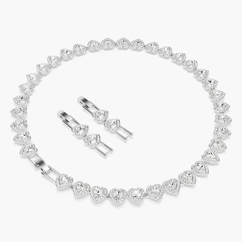 Swarovski Ariana Grande x Swarovski Tennis Necklace Heart White Crysta