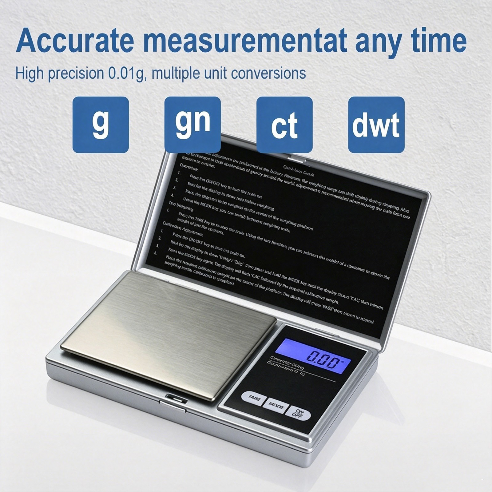 Digital Scale 500g Capacity 0.01g Accuracy For Gold Silver Herb g dtw oz gn