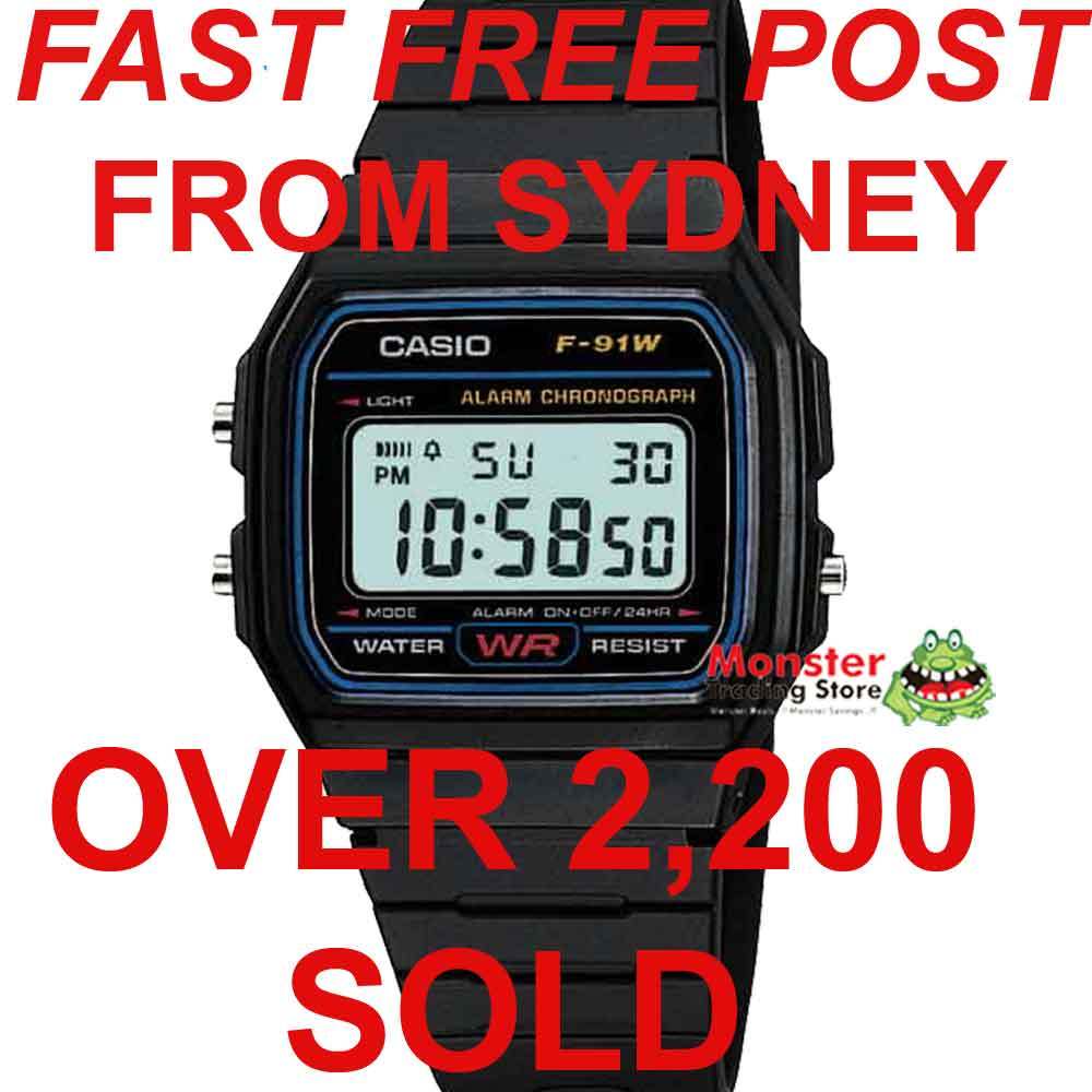 CASIO WATCH VINTAGE RETRO ORIGINAL F-91W-1 F91 F91W F-91 WARANTY