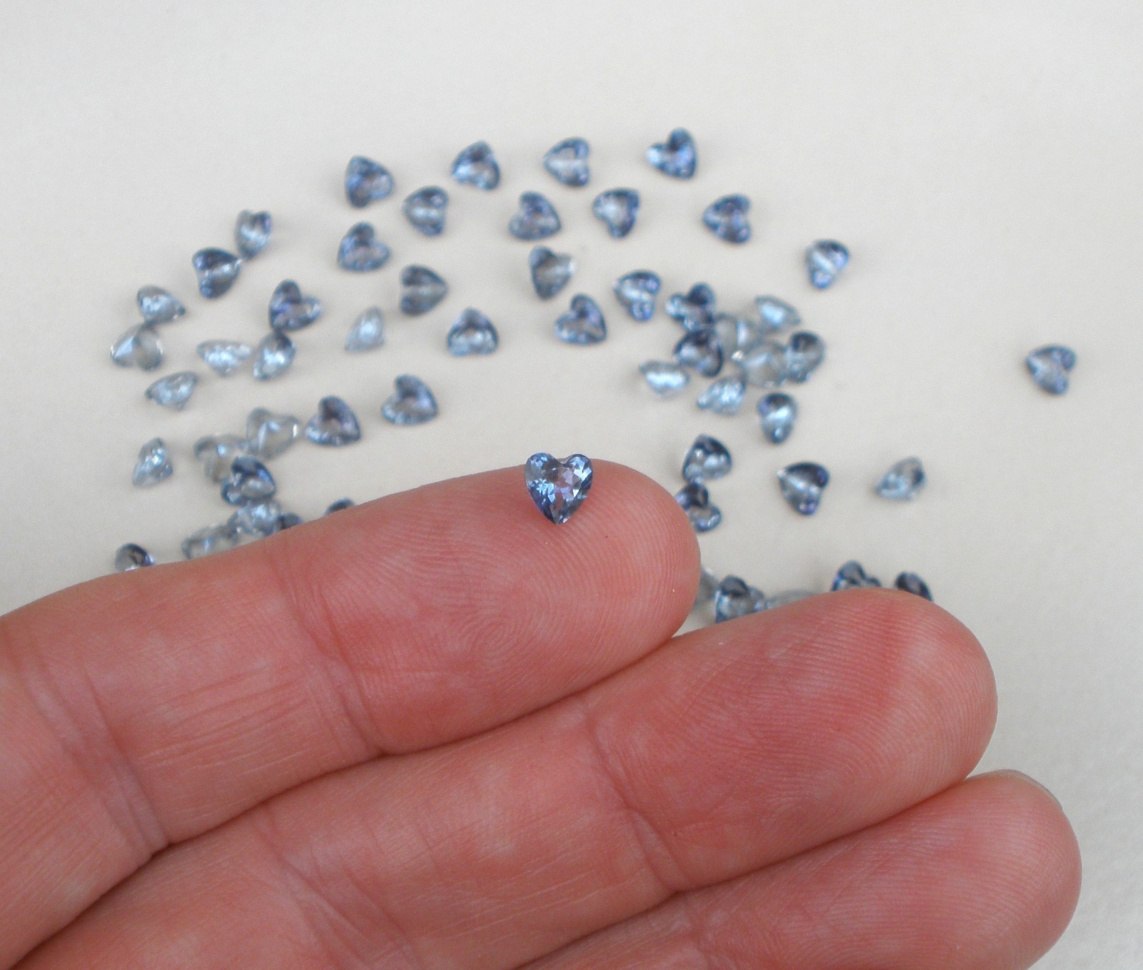 5mm Mystic Blue Quartz Heart Natural Gem