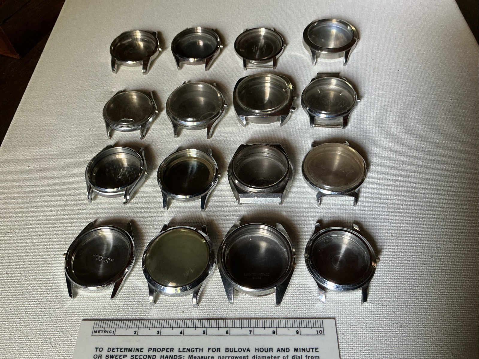 Lot Of Men’s Vintage Wristwatch Case Cases For Parts Or Repair