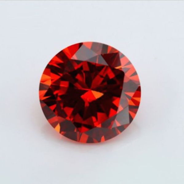 Cubic Zirconia Orange Round Faceted AAA Rated CZ Loose Stones (1mm – 15mm)