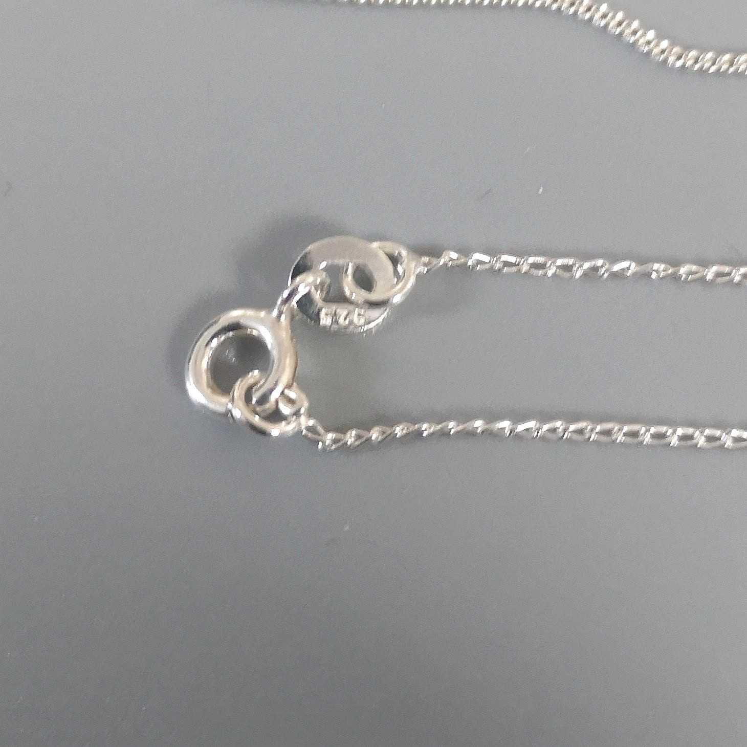 20 Inch/50cm Sterling Silver 1mm Open Curb Link Chain