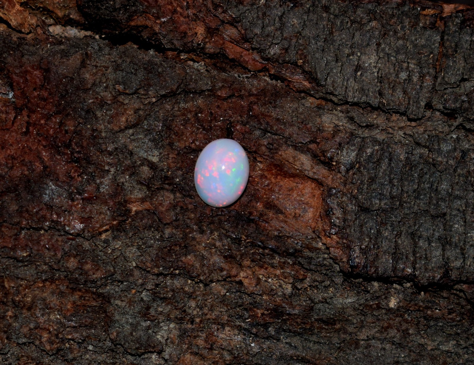 Natural Ethiopian Wello Fire Opal Cabochon Gemstone 7X9mm Loose AAA A04