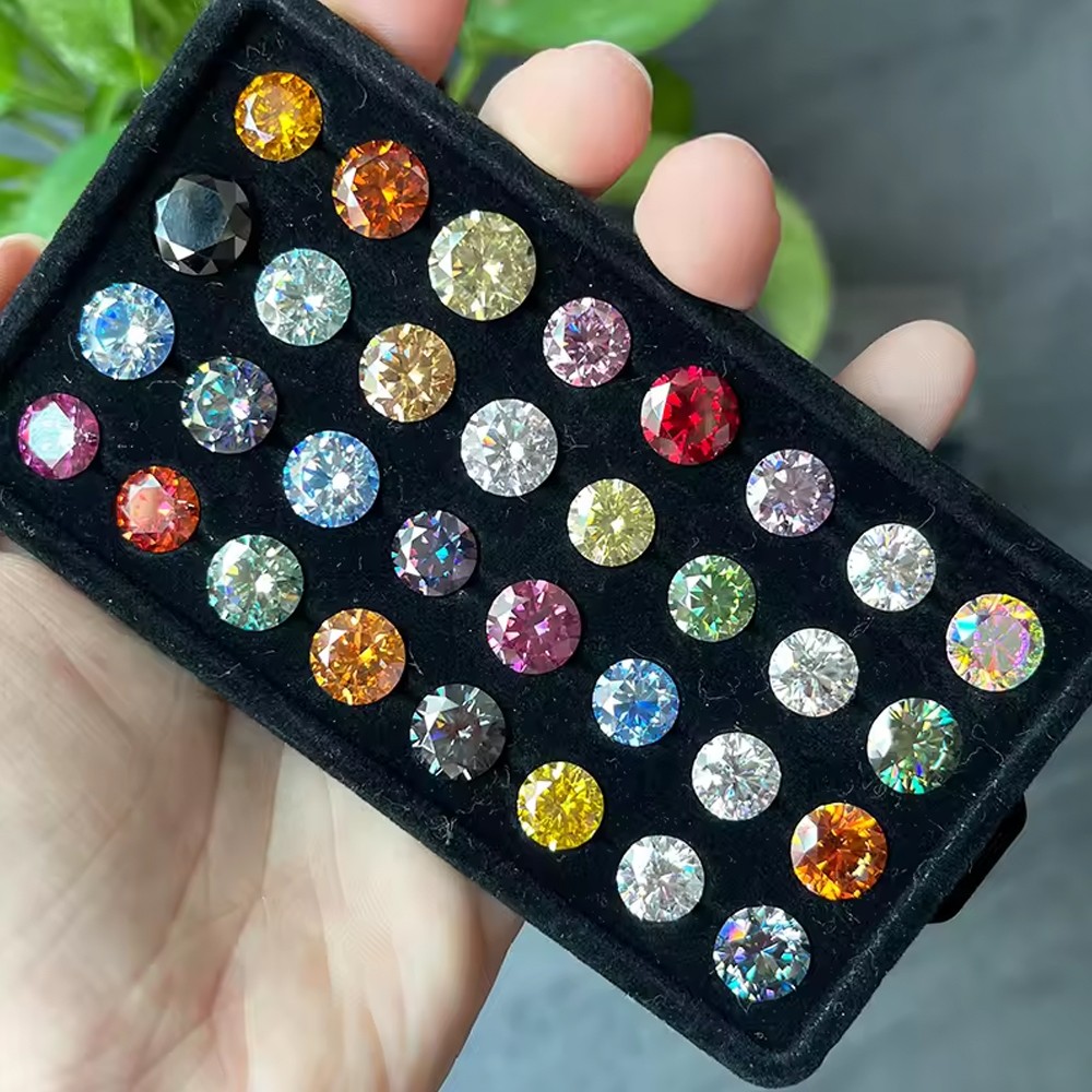 Colorful 0.1ct-5ct Full Size Loose Moissanite Stone VVS1 Gemstones GRA Wholesale