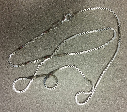 Box Chain Necklace — Sterling Silver — 1.5mm* — 14 inch* – Made in Italy [BN]