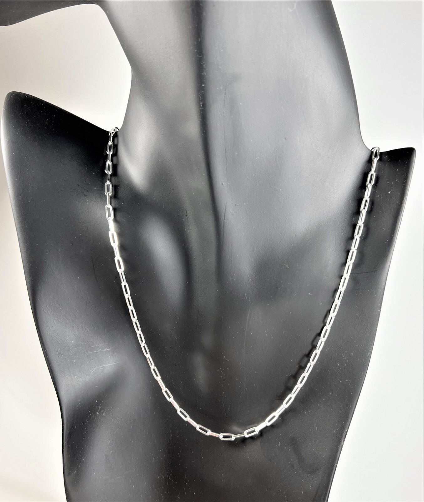 Clip Chain. 2 by 6mm Thick. Pure .925 Sterling Silver. 16,18,20,22,24 Inches.
