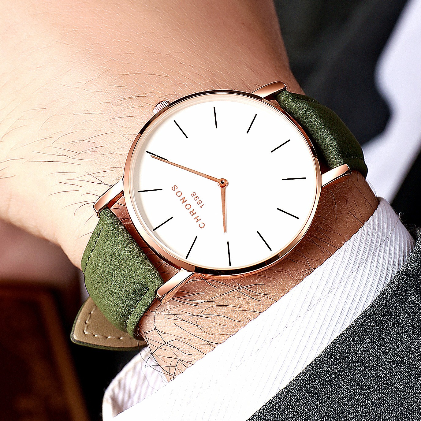 Fashion Casual Men’s Ultrathin And Simple Waterproof Wrist Watch
