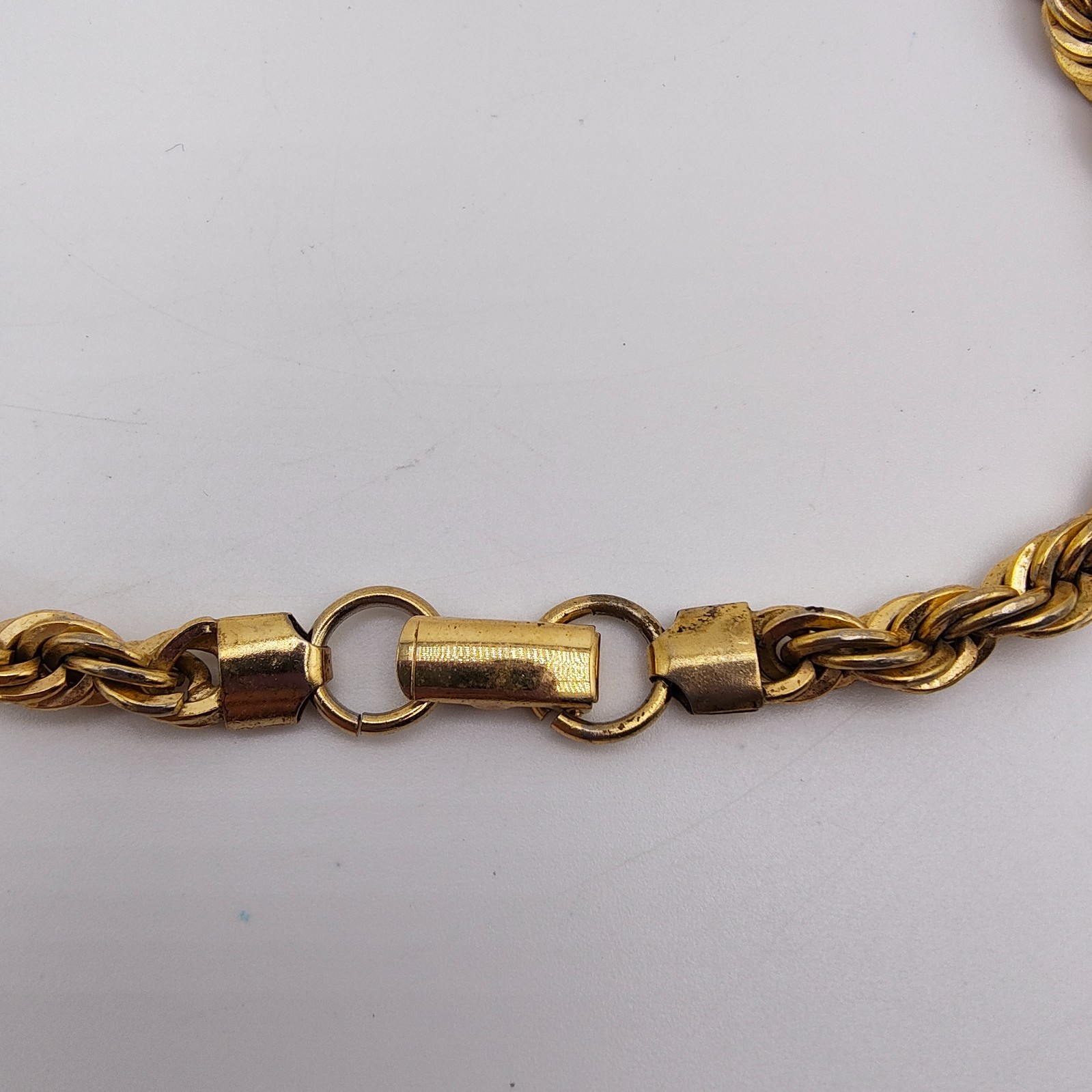Vintage Napier Rope Necklace Gold Tone Old Money Aesthetic Hip Hop Signed