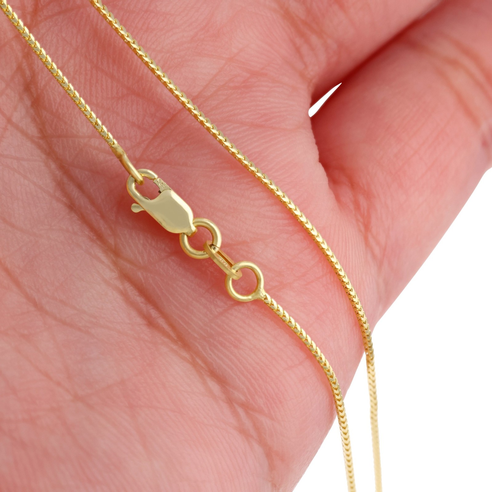 10K Yellow Gold Solid Franco 1mm-6mm Diamond Cut Chain Necklace Bracelet 7″-30″